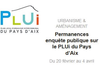 Permanences enquête publique sur le PLUi du Pays d’Aix